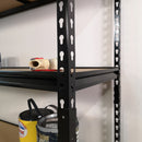 Garage Shelving 122cm Wide & 183cm High Heavy Duty 5 Tier Multipurpose Metal Racking Unit  / Warehouse Shelving Storage in Black