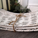 Samuel Alexander KD Willow Christmas Tree Skirt Wicker Rattan White Wash