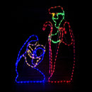 1m Premier Nativity Scene Multicoloured LED Rope Light Silhouette Outdoor Christmas Decoration