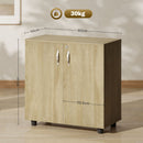 Vinsetto 2-Tier Locking Filing Cabinet Office Storage Cabinet