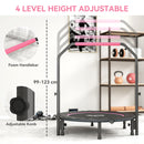 HOMCOM 40 Inch Foldable Mini Fitness Trampoline With Foam Handle