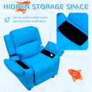 HOMCOM  Children's Recliner storage armchair - Blue