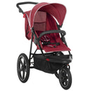 HOMCOM  Three-Wheeler Baby Stroller -  Red