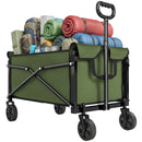 Outsunny 81L Festival Trolley On Wheels, Garden Folding Trolley Cart, Green