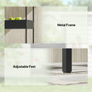 Outsunny 2 Tier Plant Stand, Outdoor Indoor Metal Plant Stand with Hook