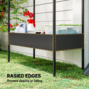 Outsunny 2 Tier Plant Stand, Outdoor Indoor Metal Plant Stand with Hook