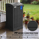 Outsunny 110 L Outdoor Bin with Dual Lid, Ashtray, Drip Tray, Black