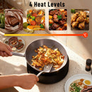 HOMCOM Electric Ceramic Hob With Grill Plate With 4 Heat Levels For All Type