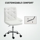 HOMCOM Modern Vanity Computer Desk Chair with Rolling Wheels