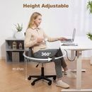 Vinsetto Armless Office Chair, Swivel Desk Chair W/ Adjustable Height Grey