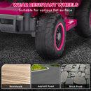 AIYAPLAY 6V Electric Quad Bike For Kids W/ Forward Backward - Yellow/Pink