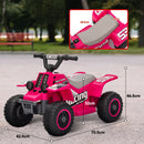 AIYAPLAY 6V Electric Quad Bike For Kids W/ Forward Backward - Yellow/Pink