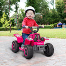 AIYAPLAY 6V Electric Quad Bike For Kids W/ Forward Backward - Yellow/Pink