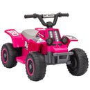 AIYAPLAY 6V Electric Quad Bike For Kids W/ Forward Backward - Yellow/Pink