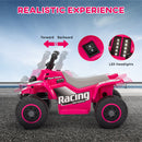 AIYAPLAY 6V Electric Quad Bike For Kids W/ Forward Backward - Yellow/Pink
