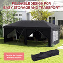 Outsunny 3 x 6m Pop Up Gazebo Height Adjustable Party Tent w/ Storage Bag Grey