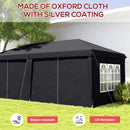 Outsunny 3 x 6m Pop Up Gazebo Height Adjustable Party Tent w/ Storage Bag Grey