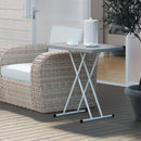 Outsunny Folding Coffee Table, Height Adjustable Bistro Table