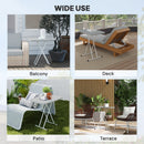 Outsunny Folding Coffee Table, Height Adjustable Bistro Table