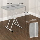 Outsunny Folding Coffee Table, Height Adjustable Bistro Table