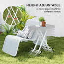 Outsunny Folding Coffee Table, Height Adjustable Bistro Table