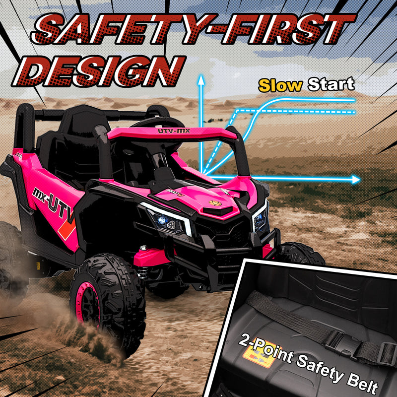 AIYAPLAY Kids Electric Car with Remote Control for Kids 3-5 Years, Pink