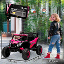AIYAPLAY Kids Electric Car with Remote Control for Kids 3-5 Years, Pink