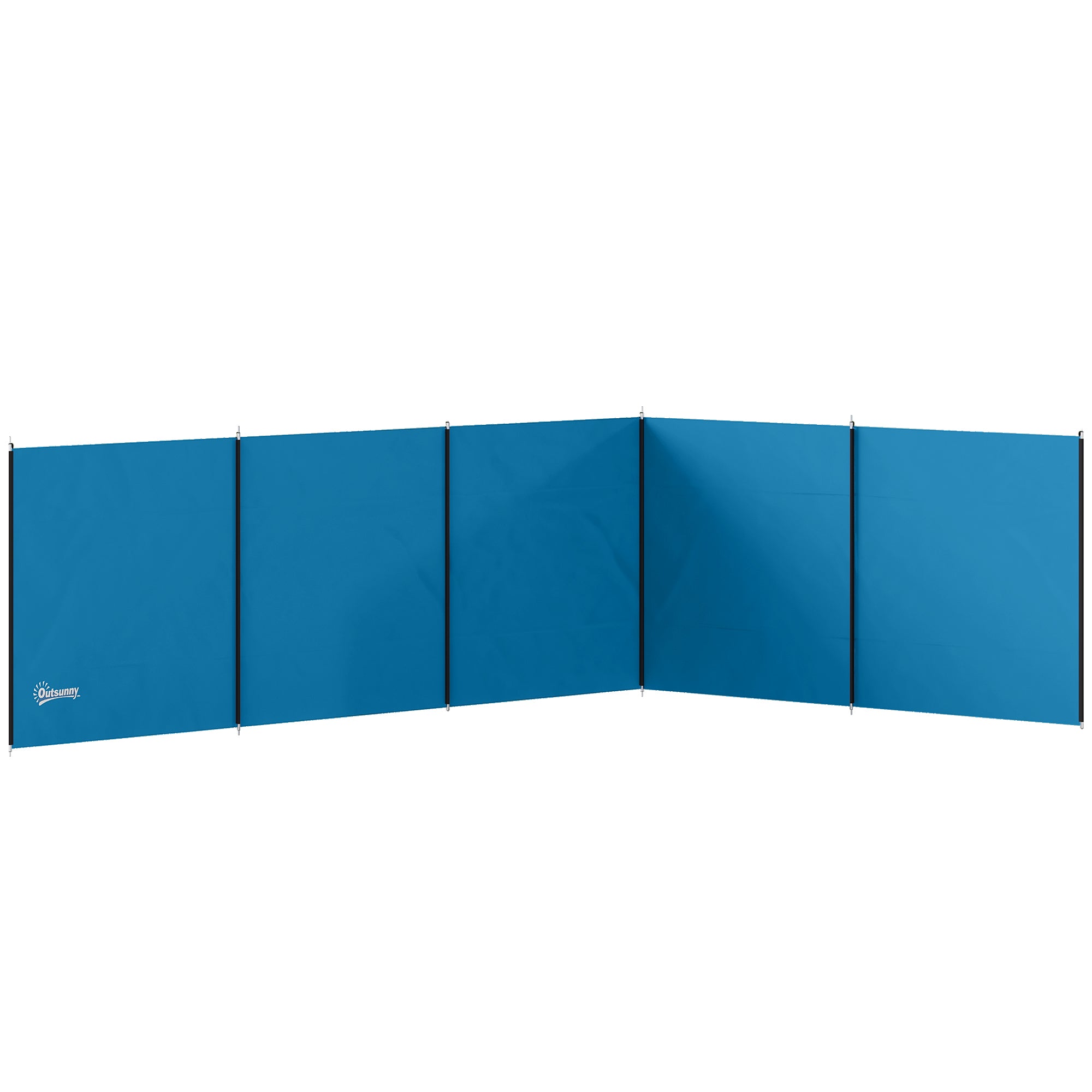 Outsunny Camping Windbreak Portable Wind Blocker Privacy Wall, 7.8m x