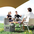 Outsunny Car Refrigerator 12V Portable Freezer For Camping, Light Green