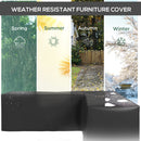 Outsunny L-Shaped Rattan Corner Sofa Cover Waterproof Oxford Fabric 250x250x79cm