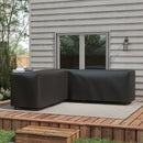 Outsunny L-Shaped Rattan Corner Sofa Cover Waterproof Oxford Fabric 250x250x79cm