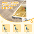 AIYAPLAY Kids Desk, Study Desk For Kids Height Adjustable With Tilt-Desktop