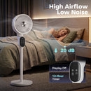 HOMCOM 20 DB Standing Fan For Bedroom, Pedestal Fan With Oscillating