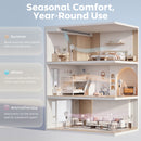 HOMCOM 20 DB Standing Fan For Bedroom, Pedestal Fan With Oscillating