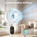 HOMCOM 20 DB Standing Fan For Bedroom, Pedestal Fan With Oscillating