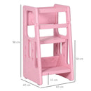 HOMCOM Kids Step Stool - Pink
