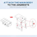 HOMCOM Folding Chair Bed, Sleeper Chair with Pillow, Side Pockets, Black