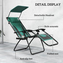 Outsunny 2 Pcs Zero Gravity Lounger Chair, Folding Reclining Chair