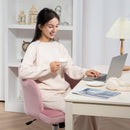 HOMCOM Armless Desk Chair Home Office Chair w/ Wide Seat Tilt Function