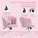 HOMCOM Armless Desk Chair Home Office Chair w/ Wide Seat Tilt Function
