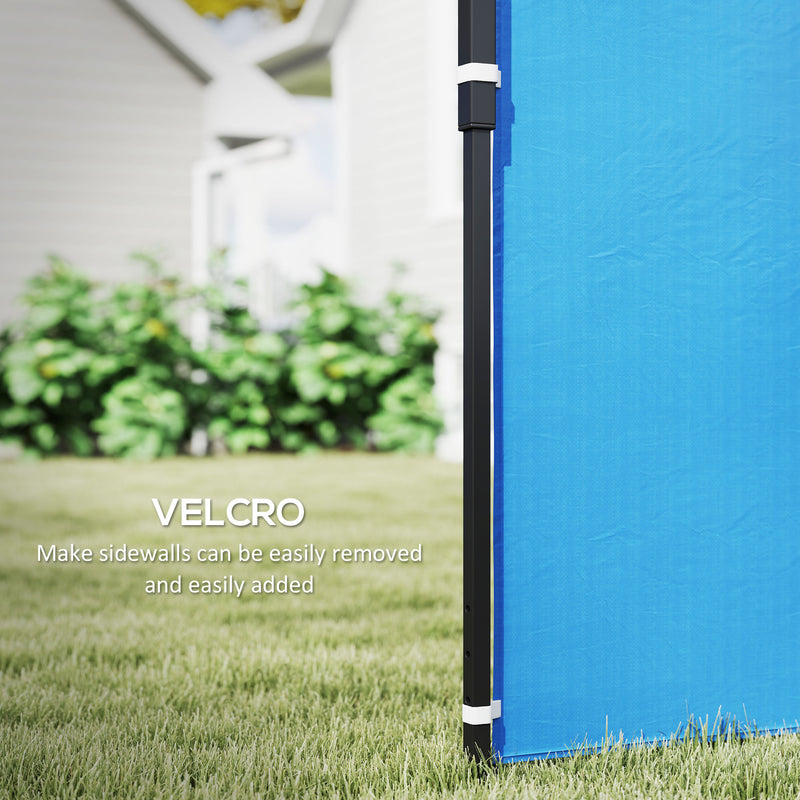 Outsunny Gazebo Side Panels for 3x3(m) or 3x6m Gazebo Canopy, 2 Pack, Blue