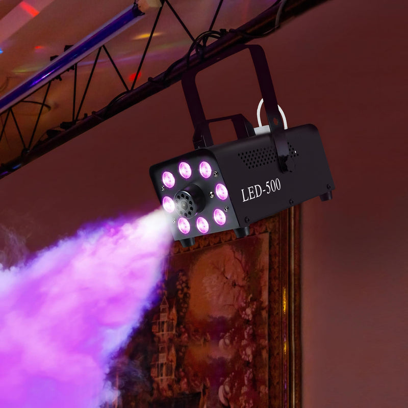 HOMCOM Halloween Fog Machine with 13 LED Colours and 4 Effects, 450W 2000CFM