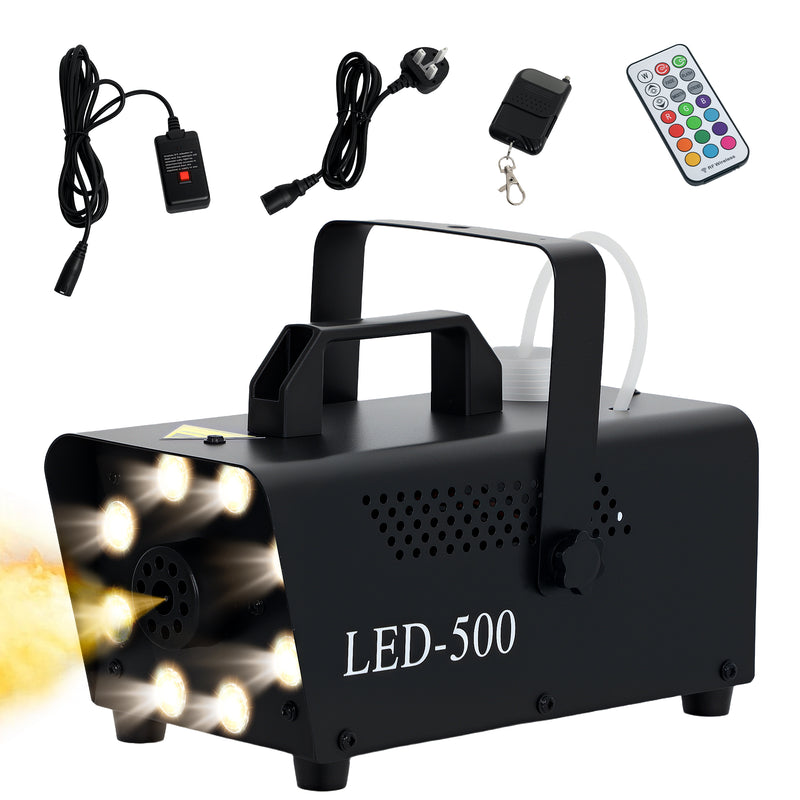 HOMCOM Halloween Fog Machine with 13 LED Colours and 4 Effects, 450W 2000CFM