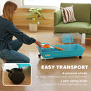 PawHut Small Animal Cage , Rabbit Cage With Wheels And Water Bottle
