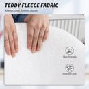 HOMCOM Desk Chair, Fluffy Swivel Office Chair For Makeup Vanity, Cream