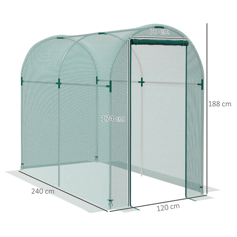 Outsunny Fruit Cage, Plant Protection Tent, Green