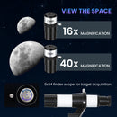 Outsunny Refractor Astronomy Telescope with Aperture, Carry Bag, White