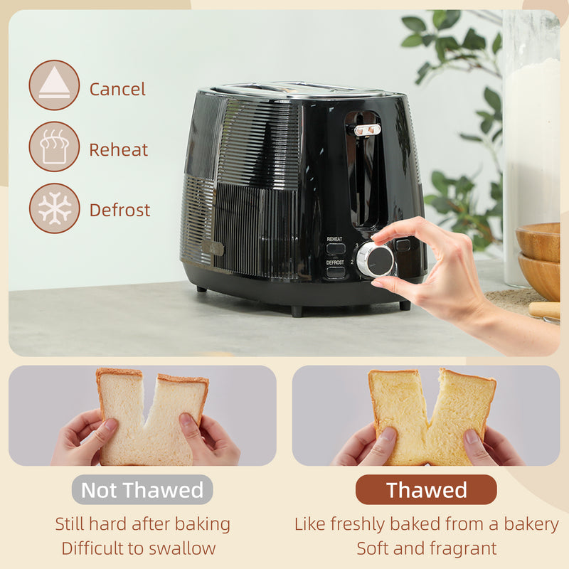 HOMCOM 1.7L Fast Boil Electric Kettle and 2 Slice Water Toaster Set