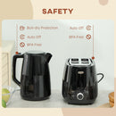 HOMCOM 1.7L Fast Boil Electric Kettle And 2 Slice Water Toaster Set