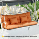 Outsunny Outdoor Seat Cushions Back Cushion with 2 Pillows, Seat Pads